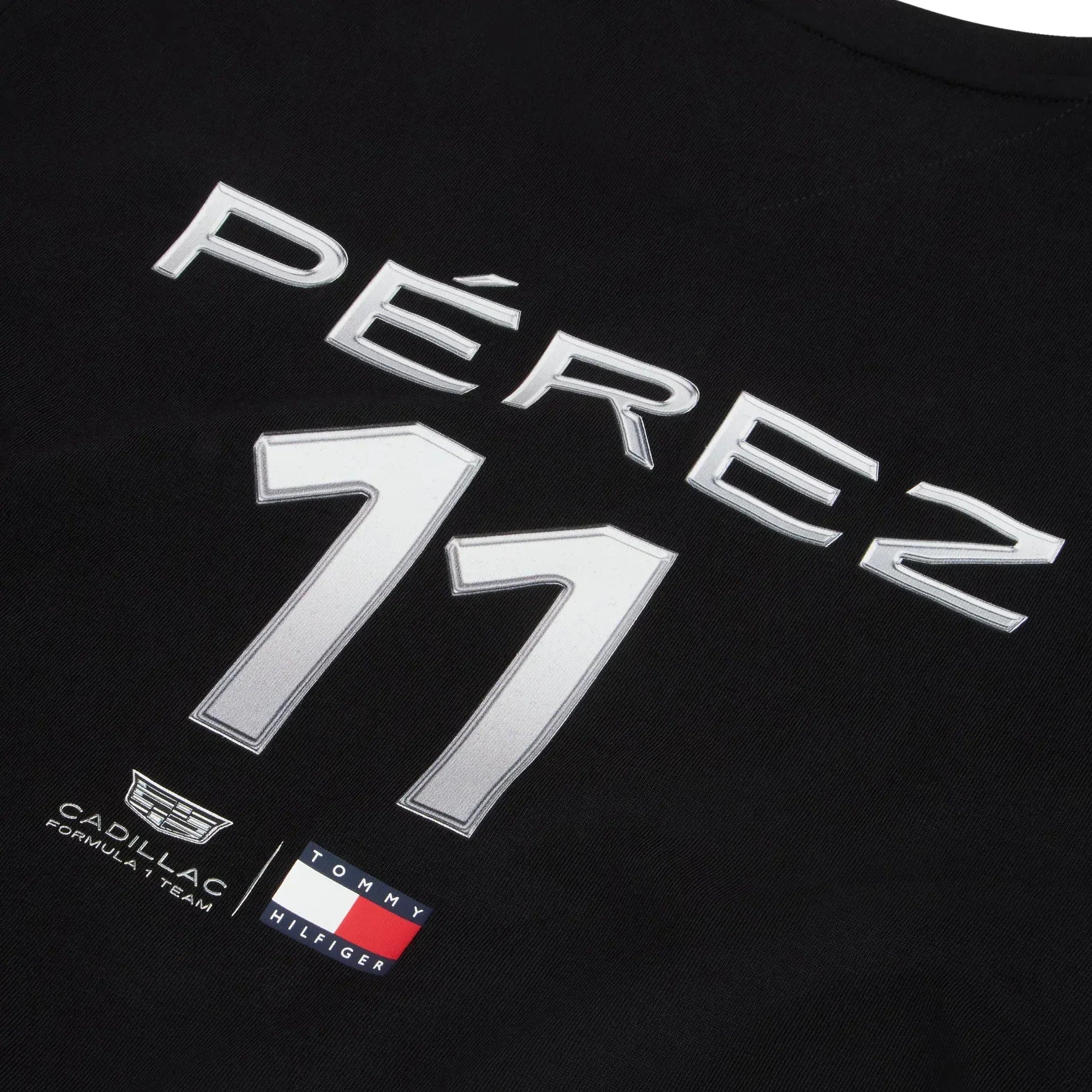 Playera Checo Perez Cadillac Chevron Negra