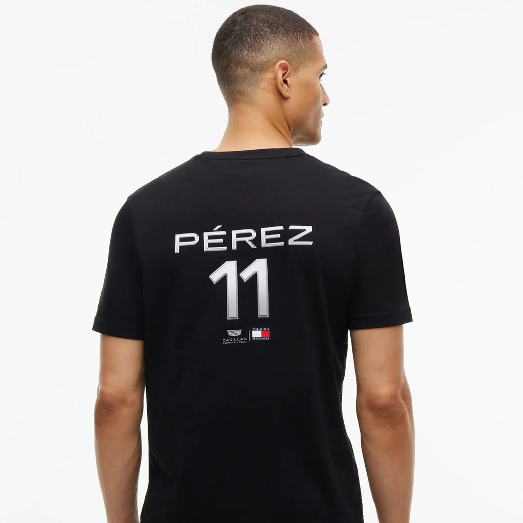 Playera Checo Perez Cadillac Chevron Negra