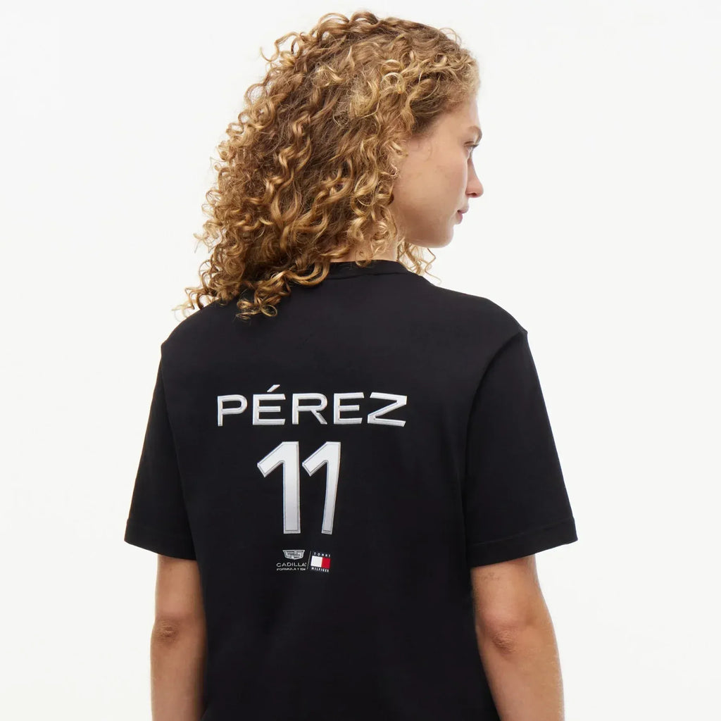 Playera Checo Perez Cadillac Chevron Negra