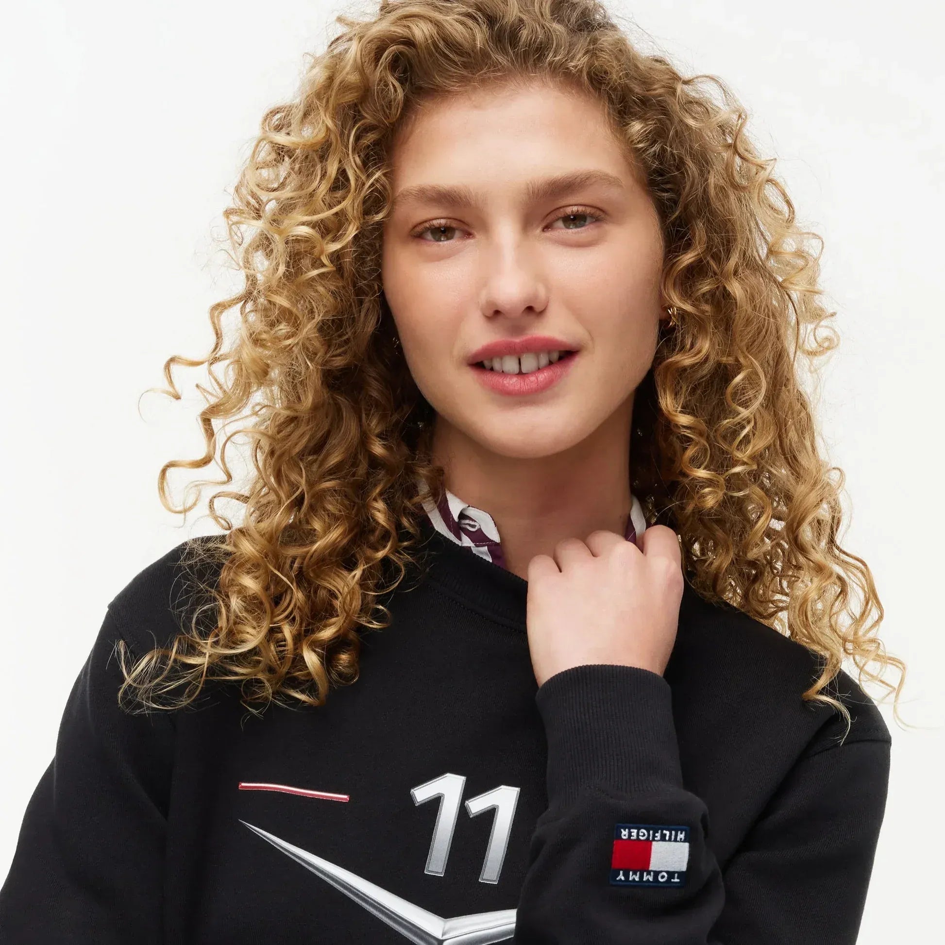 Sudadera Crewneck Chevron Negra